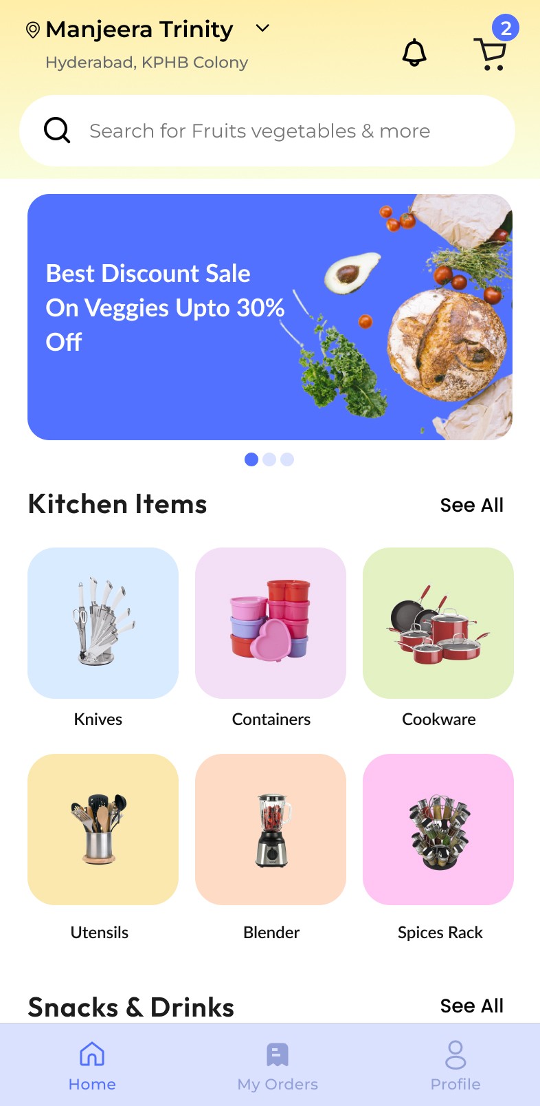 MarketChowrastha App Interface